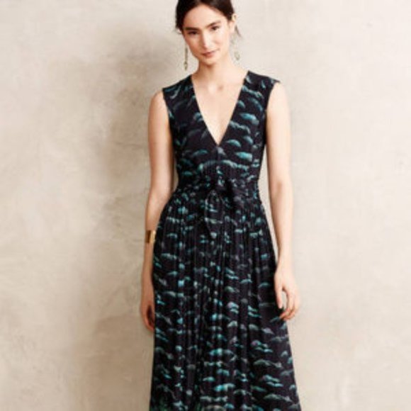 Anthropologie Dresses & Skirts - Anthropologie Maxi Dress Plenty Tracy Reece Maore Whimsical Landscape Print